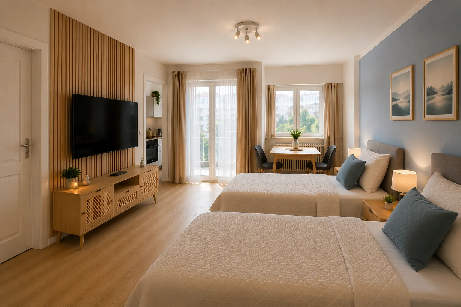1 Zimmer Studio Apartment mit Balkon in Berlin Moabit